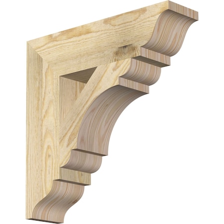 Ekena Millwork Olympic Traditional Rough Sawn Bracket, Douglas Fir, 4"W x 16"D x 16"H BKT04X16X16OLY01RDF
